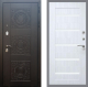 Входная металлическая Дверь Рекс (REX) 10 СБ-14 стекло белое Сандал белый в Наро-Фоминске