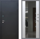 Входная металлическая Дверь Рекс (REX) 1A Черный Муар СБ-16 Зеркало Белый ясень в Наро-Фоминске
