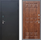 Входная металлическая Дверь Рекс (REX) 1A Черный Муар FL-33 орех тисненый в Наро-Фоминске