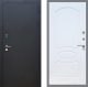 Входная металлическая Дверь Рекс (REX) 1A Черный Муар FL-128 Белый ясень в Наро-Фоминске