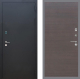 Входная металлическая Дверь Рекс (REX) 1A Черный Муар GL венге поперечный в Наро-Фоминске
