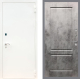 Входная металлическая Дверь Рекс (REX) 1А Белая шагрень FL-117 Бетон темный в Наро-Фоминске