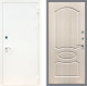 Входная металлическая Дверь Рекс (REX) 1А Белая шагрень FL-128 Беленый дуб в Наро-Фоминске