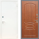 Дверь Рекс (REX) 1А Белая шагрень FL-128 Морёная берёза