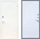 Входная металлическая Дверь Рекс (REX) 1А Белая шагрень FL-128 Силк Сноу в Наро-Фоминске