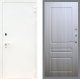 Входная металлическая Дверь Рекс (REX) 1А Белая шагрень FL-243 Сандал белый в Наро-Фоминске