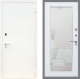Входная металлическая Дверь Рекс (REX) 1А Белая шагрень Зеркало Пастораль Белый ясень в Наро-Фоминске