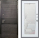 Входная металлическая Дверь Рекс (REX) 15 Черный Кварц Зеркало Пастораль Белый ясень в Наро-Фоминске
