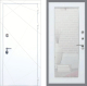 Входная металлическая Дверь Рекс (REX) 13 Силк Сноу Зеркало Пастораль Белый ясень в Наро-Фоминске
