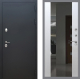 Входная металлическая Дверь Рекс (REX) 5 Черный Муар СБ-16 Зеркало Белый ясень в Наро-Фоминске