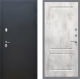 Входная металлическая Дверь Рекс (REX) 5 Черный Муар FL-117 Бетон светлый в Наро-Фоминске