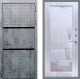 Входная металлическая Дверь Рекс (REX) 15 Бетон Темный Зеркало Пастораль Сандал белый в Наро-Фоминске