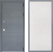 Дверь Заводские двери Лира Софт графит Флитта Белый софт 860х2050 мм
