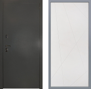 Дверь Заводские двери Эталон 3к антик серебро Флитта Белый софт 860х2050 мм