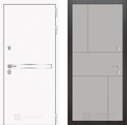 Дверь Лабиринт (LABIRINT) Лайн White 21 Грей софт 960х2050 мм