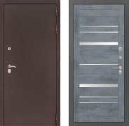 Дверь Лабиринт (LABIRINT) Classic антик медь 20 Бетон темный 960х2050 мм