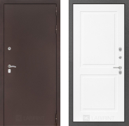 Дверь Лабиринт (LABIRINT) Classic антик медь 11 Белый софт 960х2050 мм