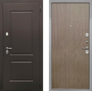 Дверь Интекрон (INTECRON) Кампо Гладкая шпон Венге коричневый 960х2050 мм
