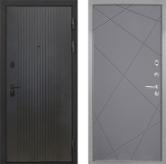 Дверь Интекрон (INTECRON) Профит Black ФЛ-295 Лучи-М Графит софт 860х2050 мм