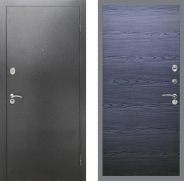 Дверь Рекс (REX) 2А Серебро Антик GL Дуб тангенальный черный 960х2050 мм